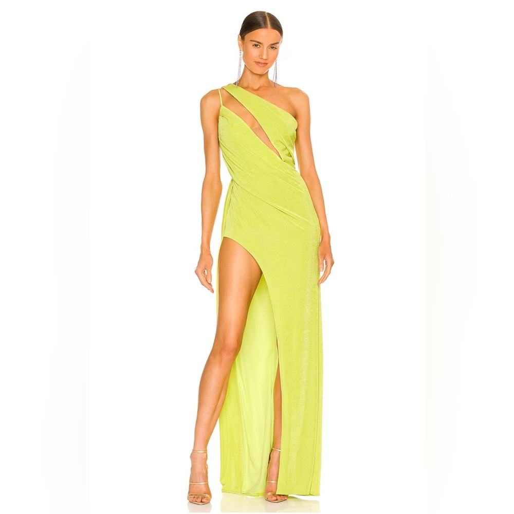 Katie May x REVOLVE A Cut Above Gown in Green Chartreuse